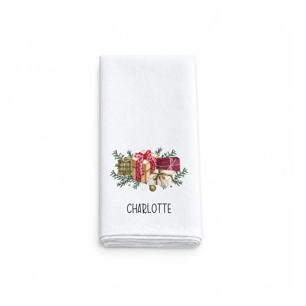Personalised Christmas Presents Fabric Napkin | Christmas Cloth Napkin
