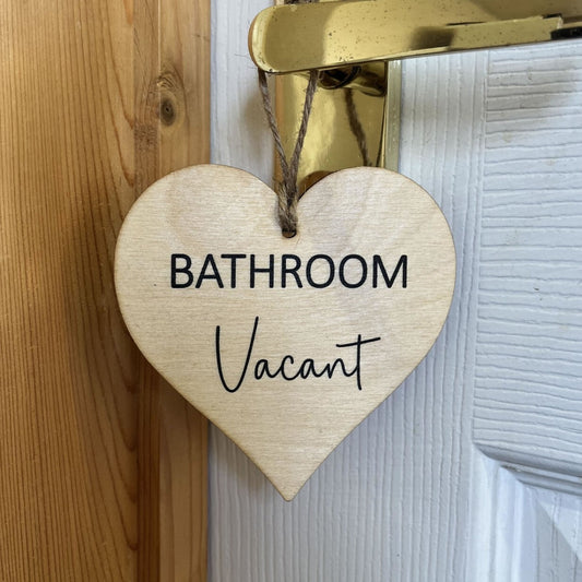 Plain Engaged Vacant Double Sided Wooden Hanging Door Sign