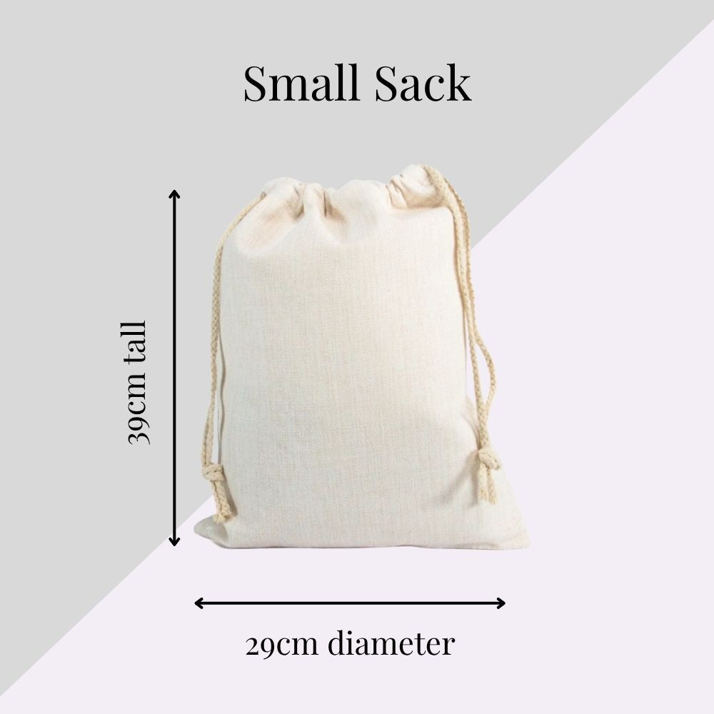 Personalised Linen Christmas Santa Sack For Boys and Girls