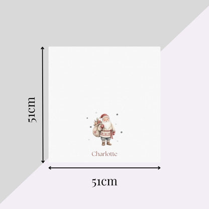 Personalised Scandi Santa Claus Fabric Napkin | Christmas Cloth Napkin