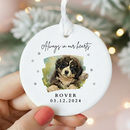 Personalised Watercolour Style Pet Memorial Ceramic Keepsake