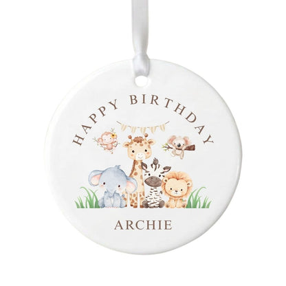 Personalised Happy Birthday Ceramic Bauble | Children's Birthday Ornament