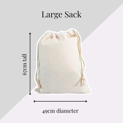 Personalised Linen Style Christmas Santa Sack - Traditional Scandi Style