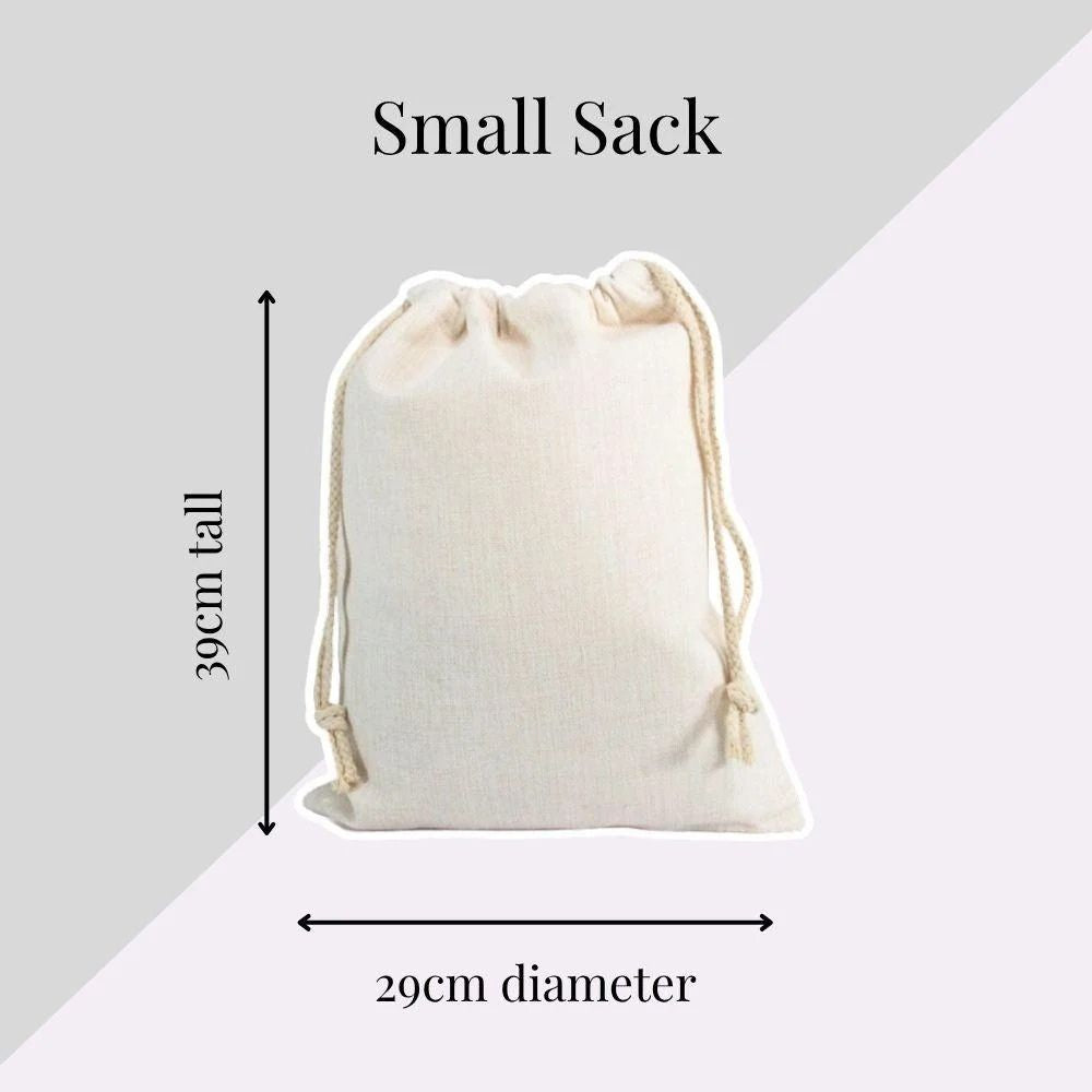 Personalised Linen Style Christmas Santa Sack - Traditional Scandi Style