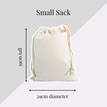 Personalised Linen Style Christmas Santa Sack - Traditional Scandi Style