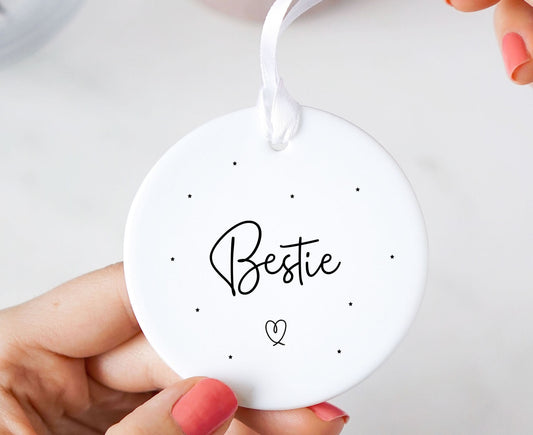 Bestie Ceramic Hanging Keepsake Ornament