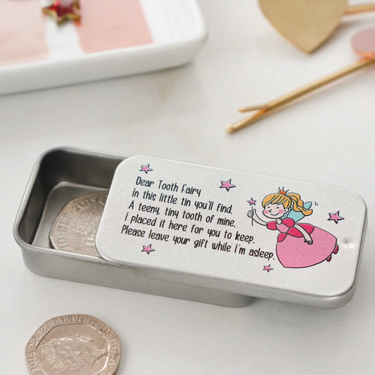 Tooth Fairy Sentimental Poem Keepsake Gift Tin