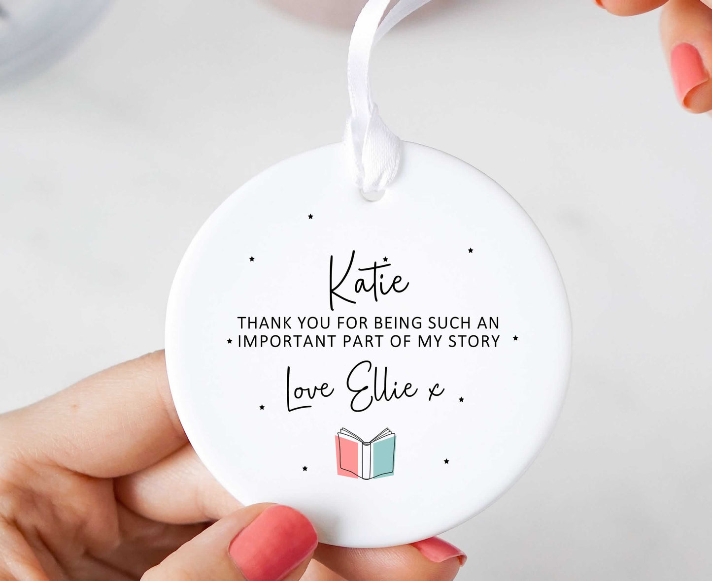 Personalised Thank You Being Party Of My Story - Storybook Ornament