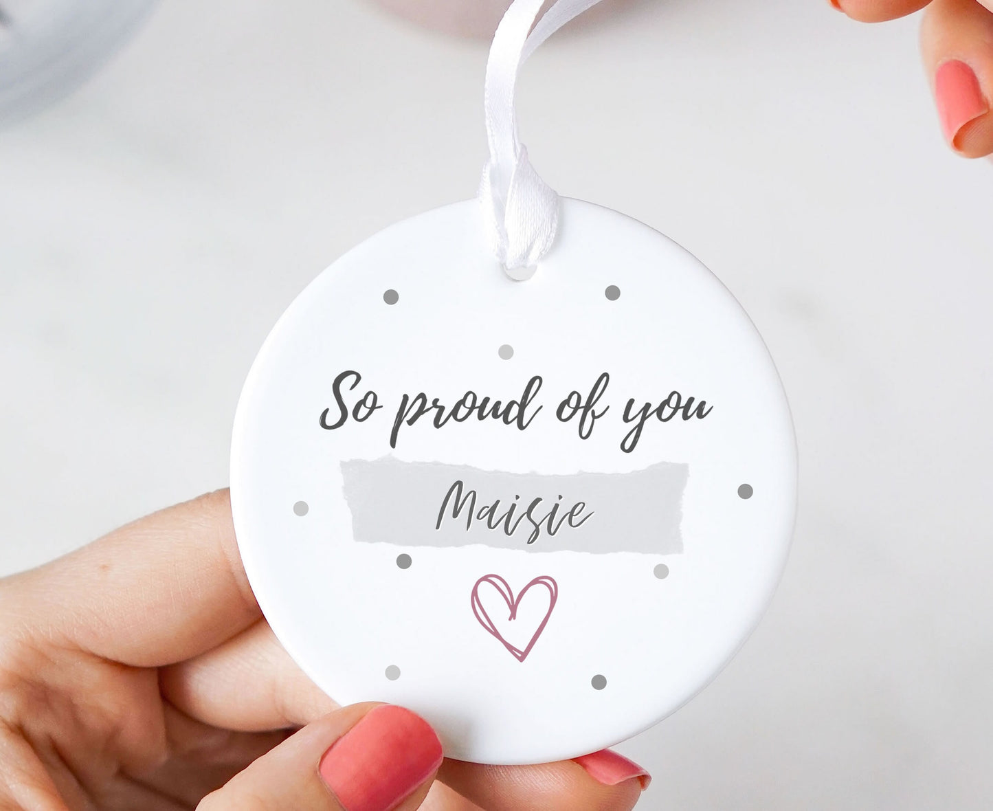 Personalised Proud Of You Ceramic Keepsake Ornament