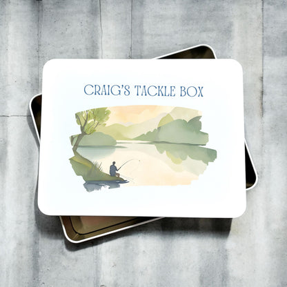 Personalised Fishing Tackle Metal Storage Tin