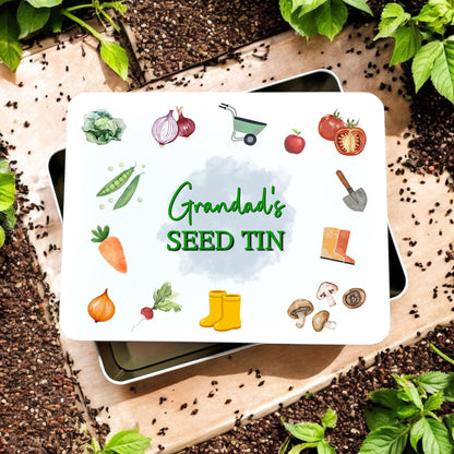 Personalised Seeds Metal Storage Tin