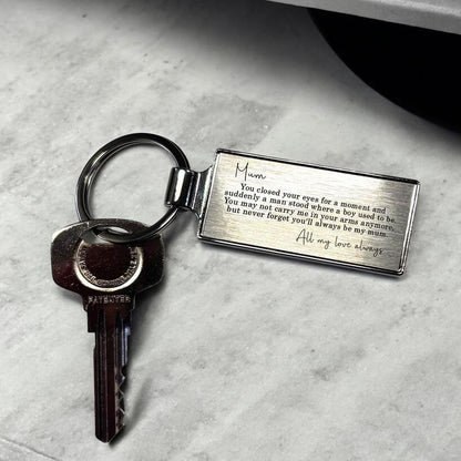 Mum From Daughter or Son Poem Metal Keyring