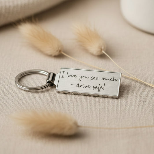 Personalised Your Own Wording Metal Keyring