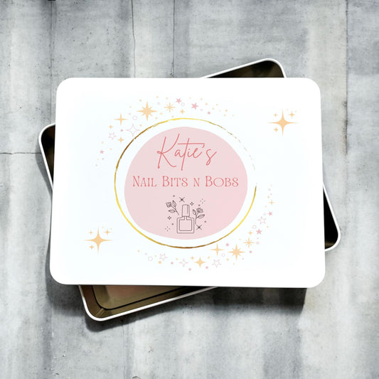 Personalised Nail Varnish Bits N Bobs Metal Storage Tin