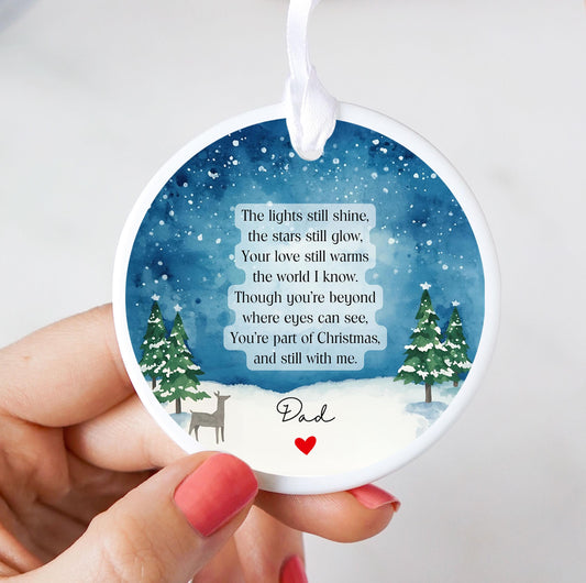 Personalised You're Part Of Christmas Poem Memorial Christmas Bauble