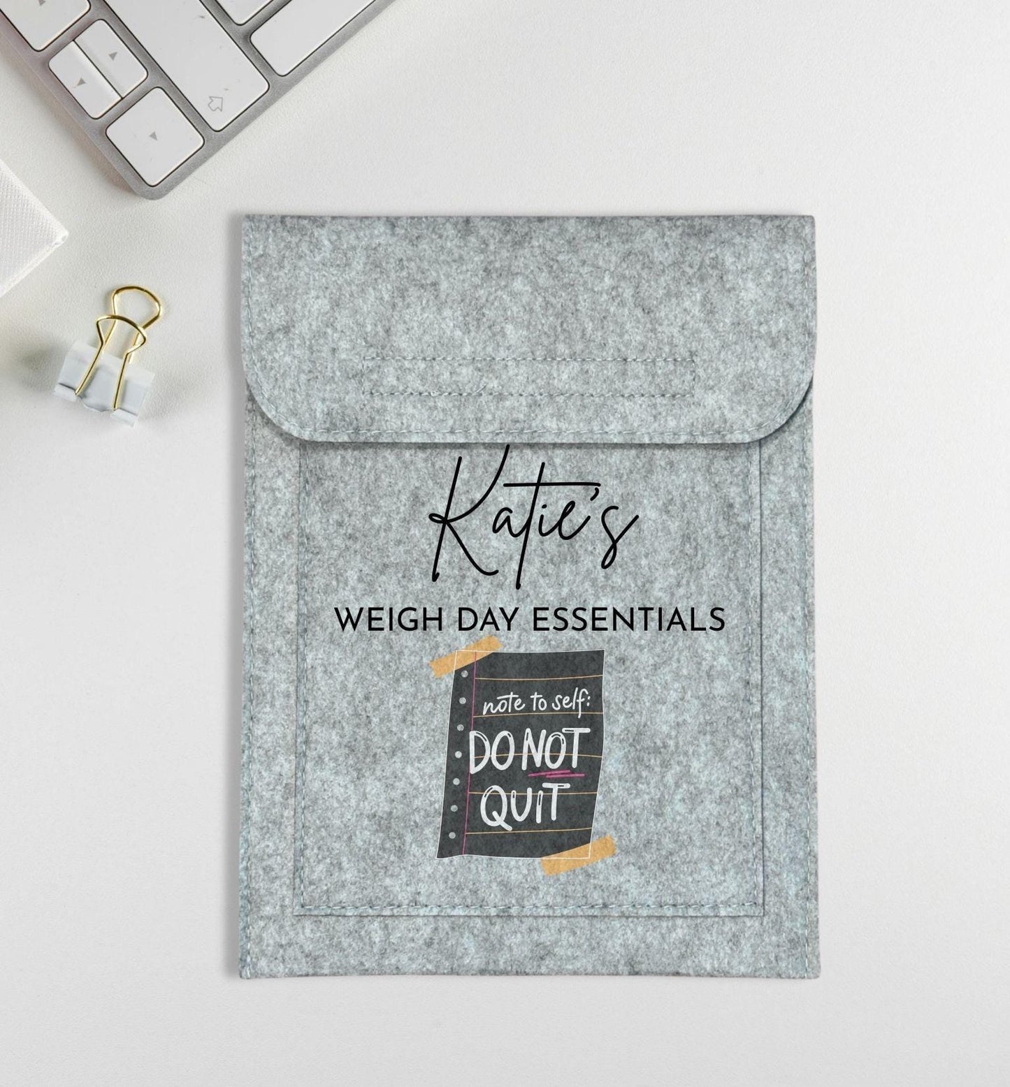 Personalised Weigh Day Essentials Do Not Quit Weight Loss Club Book Holder