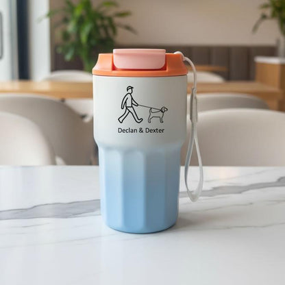 Personalised Dog & Owner Travel Mug Gift