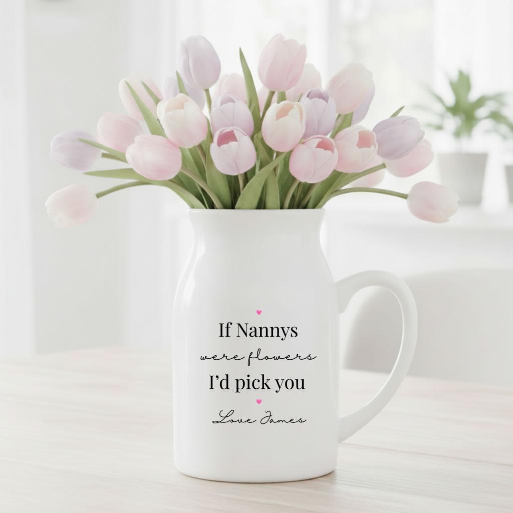 Personalised Ceramic Vase For Nanny | Grandma