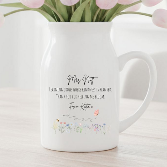 Personalised Ceramic Teacher Vase
