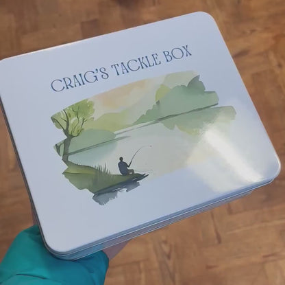 Personalised Fishing Tackle Metal Storage Tin
