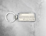 Personalised Sentimental Poem To Dad Metal Keyring