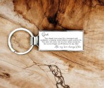 Personalised Sentimental Poem To Dad Metal Keyring