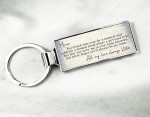 Personalised Sentimental Poem To Mum Metal Keyring