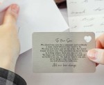 To Our Son Sentimental Poem Metal Wallet Card