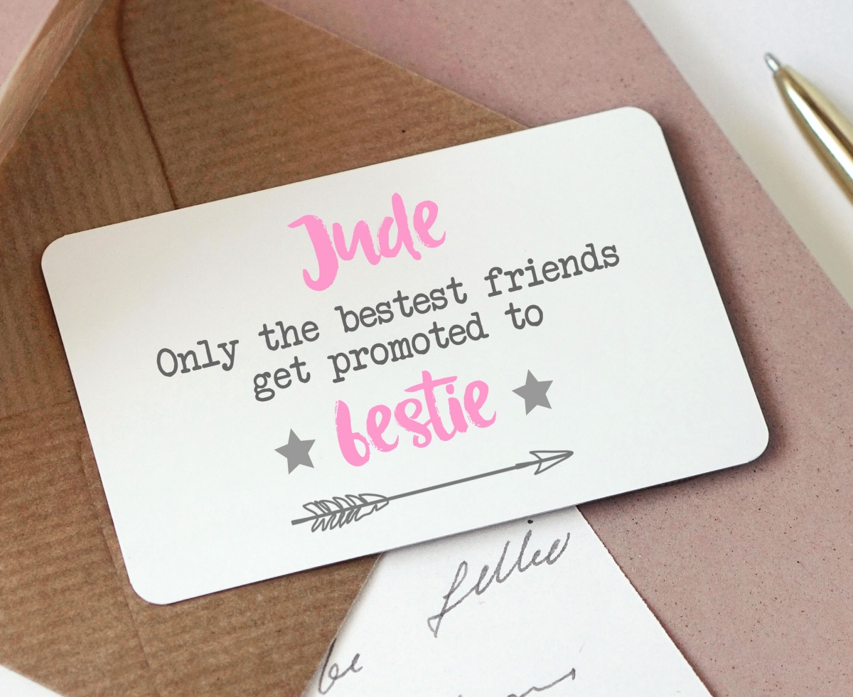 Personalised Best Friend Wallet Card | Personalised Sentimental Saying ...