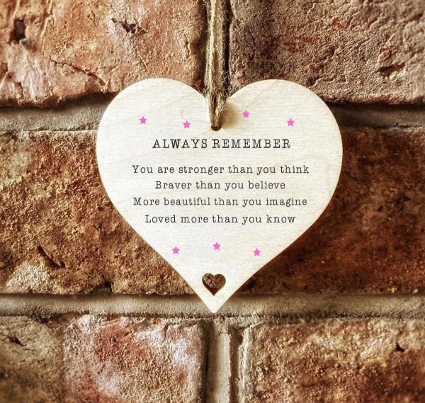 Always Remember You Are Braver Than You Believe Wooden Hanging 10cm ...