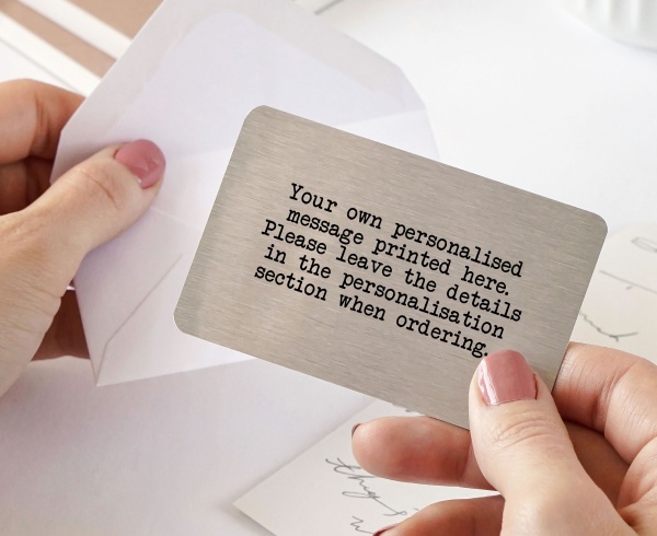 Personalised Wallet Card | Personalised Sentimental Saying ...